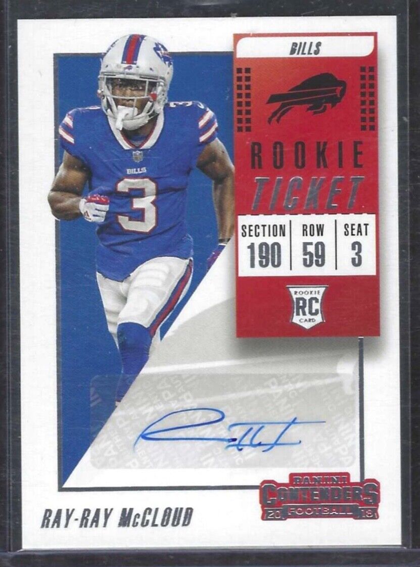 RAY-RAY MCCLOUD 2018 PANINI CONTENDERS ROOKIE TICKET AUTO RC #187