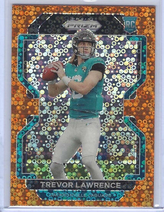 TREVOR LAWRENCE 2021 PANINI PRIZM ORANGE DISCO PRIZM ROOKIE RC #331
