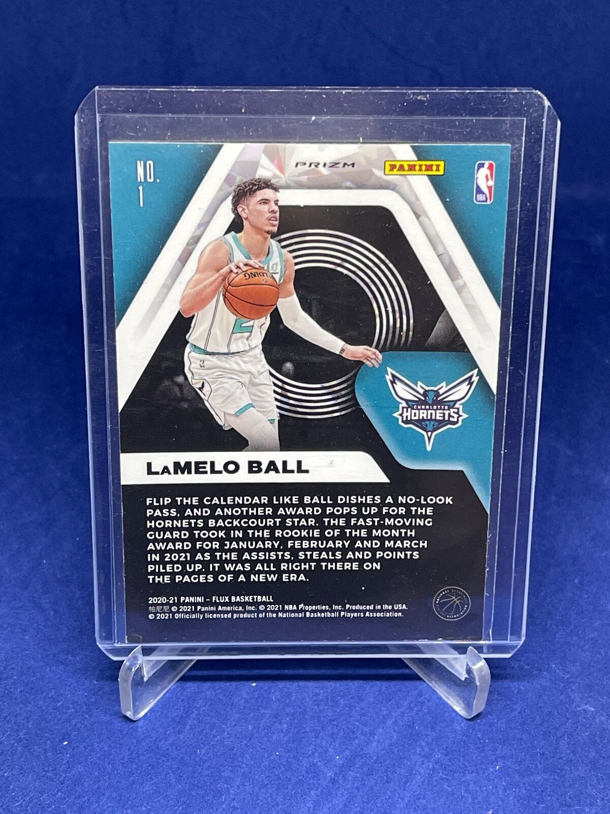 LAMELO BALL 2020-21 PANINI FLUX INFLUX SILVER PRIZM ROOKIE RC #1