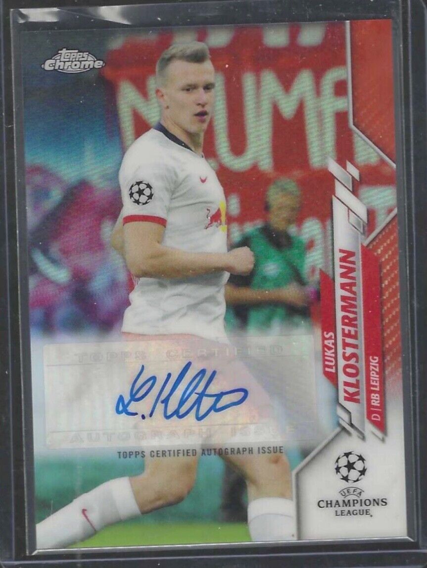 LUKAS KLOSTERMANN 2019-20 TOPPS CHROME UEFA ORANGE REFRACTOR AUTO #D 17/25