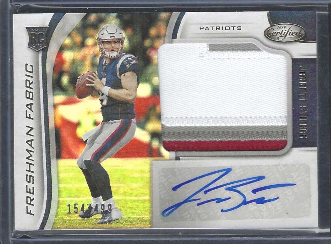 JARRETT STIDHAM 2019 PANINI CERTIFIED FRESHMAN ROOKIE PATCH AUTO RC #D /499