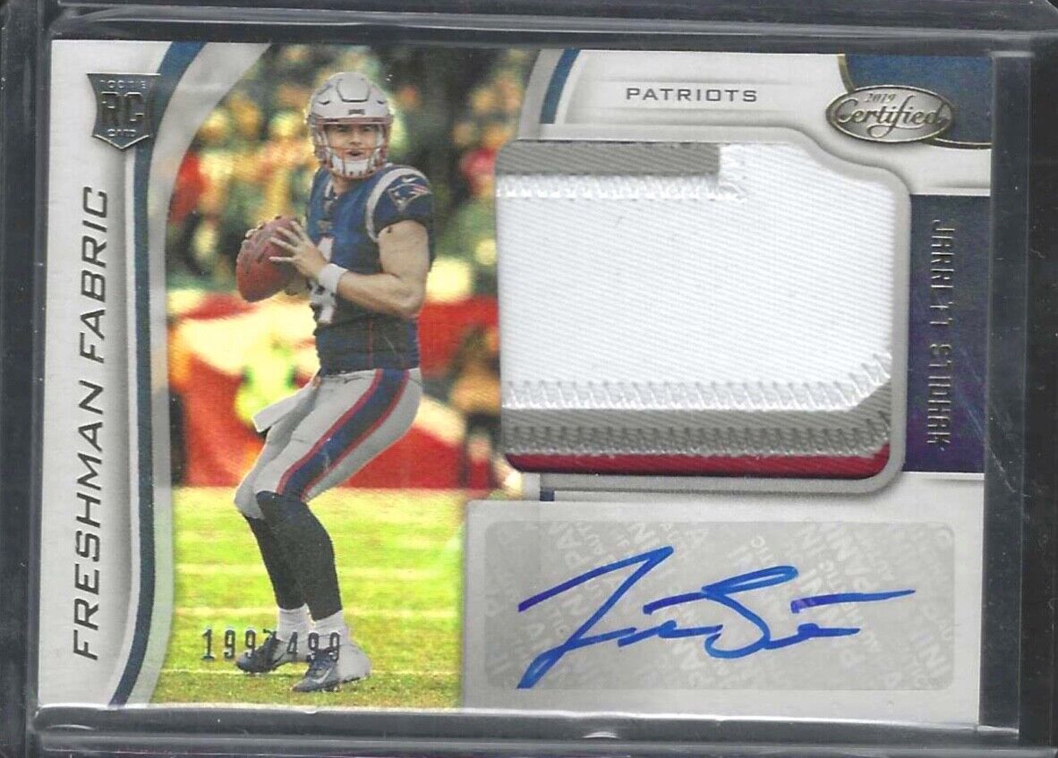 JARRETT STIDHAM 2019 PANINI CERTIFIED FRESHMAN ROOKIE PATCH AUTO RC #D /499