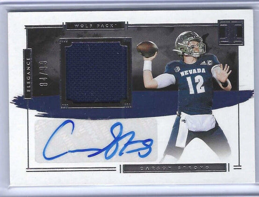 CARSON STRONG 2022 PANINI CHRONICLES DP IMPECCABLE ROOKIE PATCH AUTO RC #D 84/99