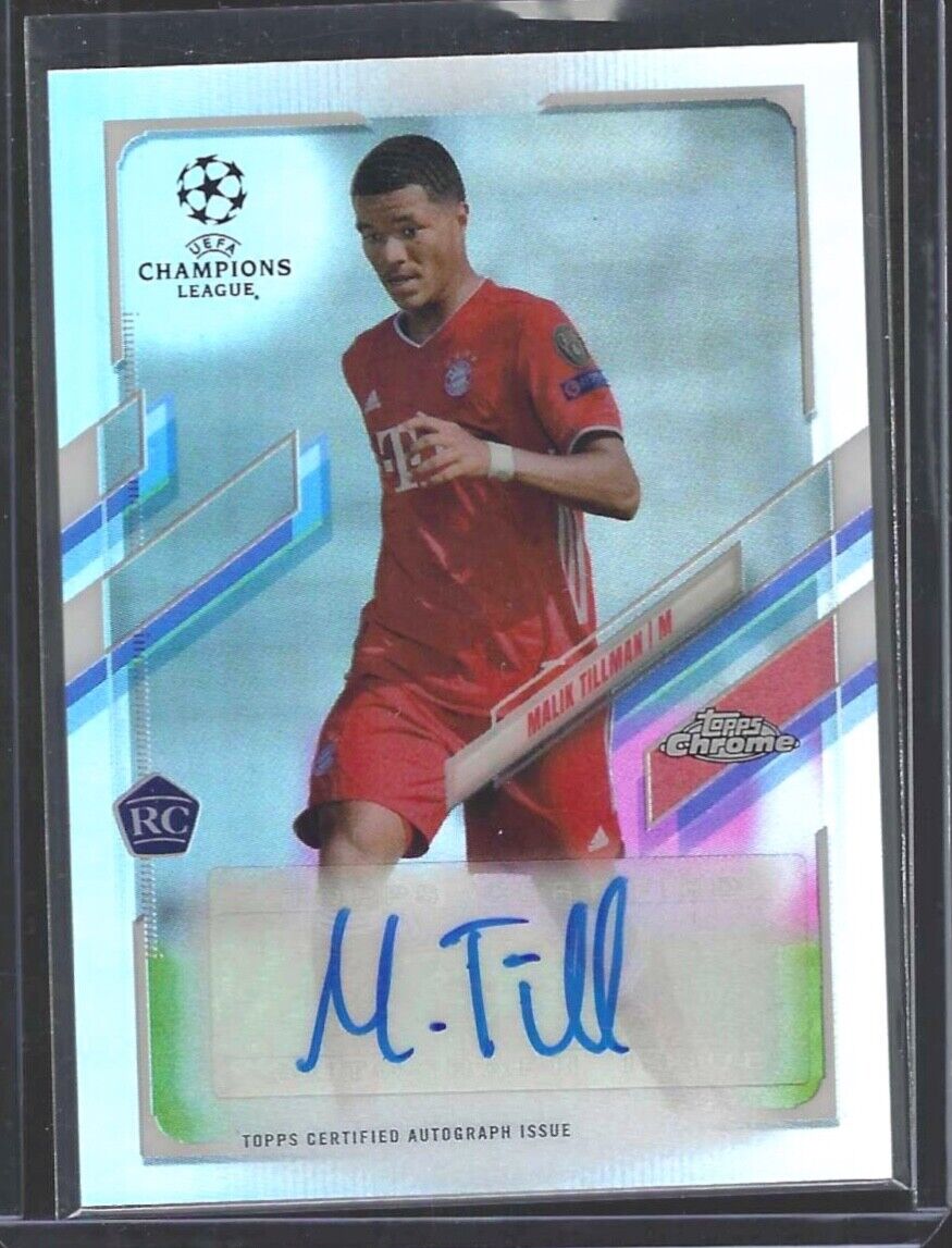 MALIK TILLMAN 2020-21 TOPPS CHROME UEFA SILVER REFRACTOR ROOKIE AUTO RC #CA-MTL