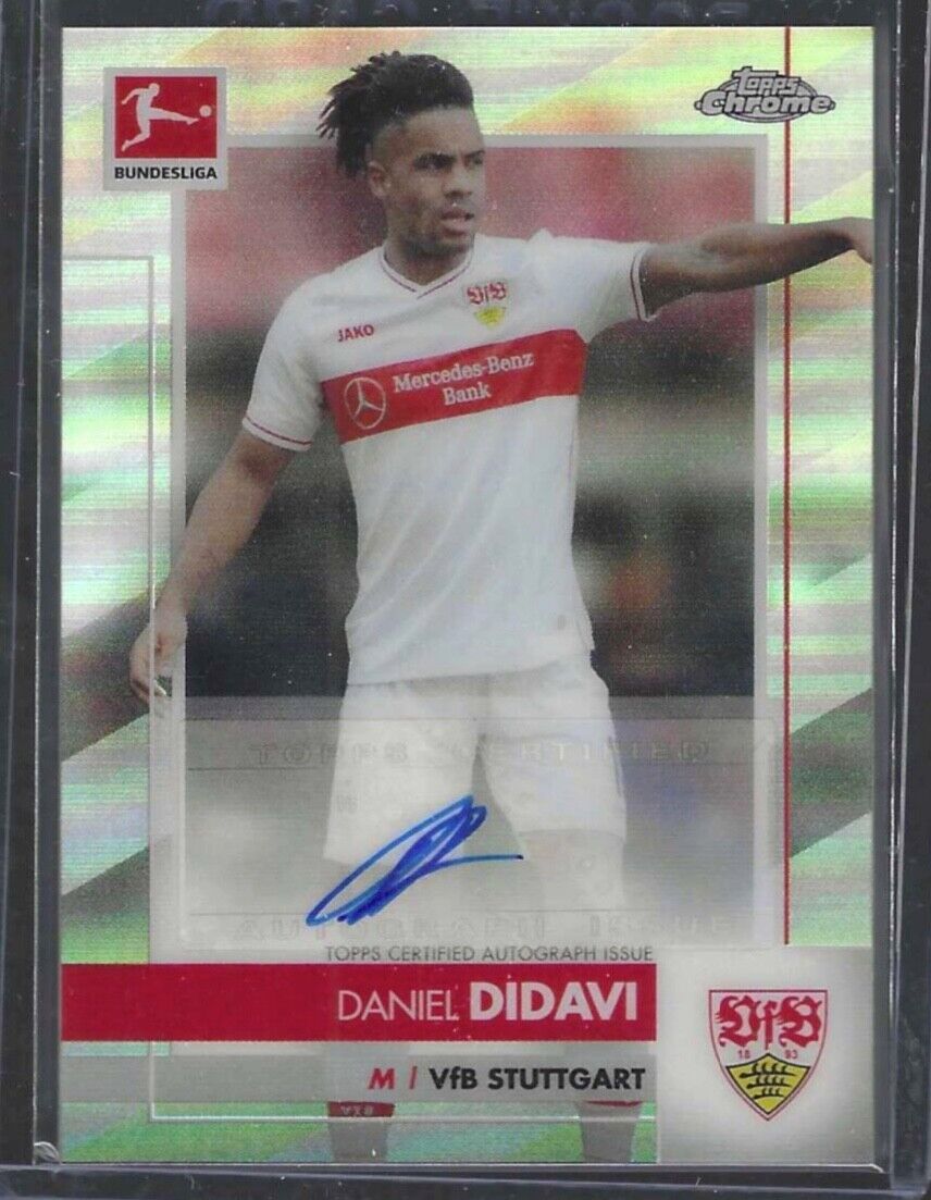 DANIEL DIDAVI 2020-21 TOPPS CHROME BUNDESLIGA SILVER REFRACTOR AUTO #BCA-DDI