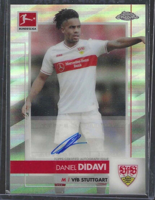 DANIEL DIDAVI 2020-21 TOPPS CHROME BUNDESLIGA SILVER REFRACTOR AUTO #BCA-DDI