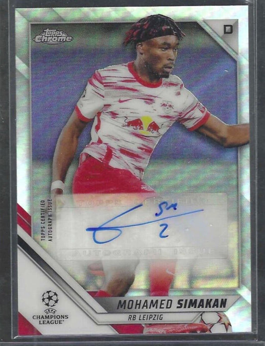 MOHAMED SIMAKAN 2021-22 TOPPS CHROME UEFA SILVER REFRACTOR AUTO #CA-MS