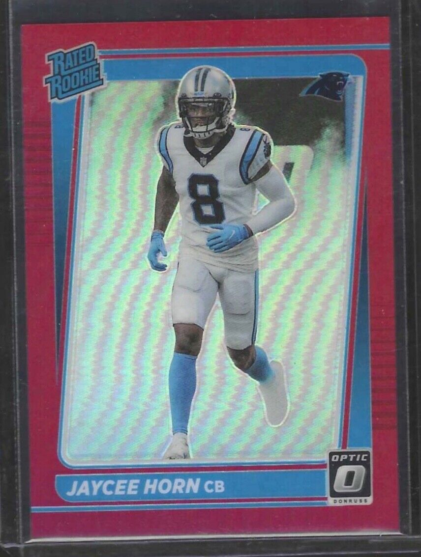 JAYCEE HORN 2021 PANINI DONRUSS OPTIC RED HOLO PRIZM RATED ROOKIE RC #D 40/99