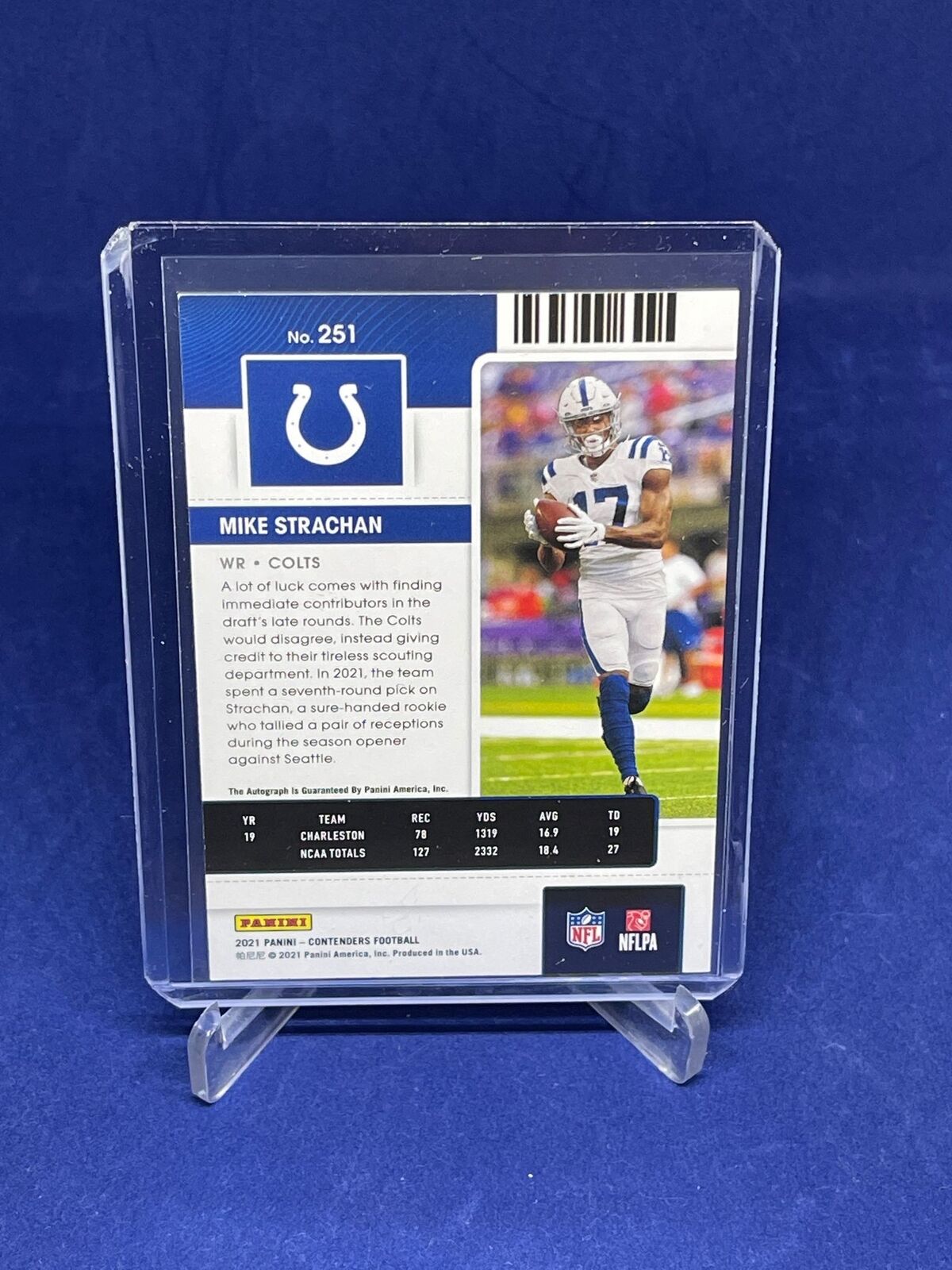 MIKE STRACHAN 2021 PANINI CONTENDERS ROOKIE TICKET AUTO RC #251