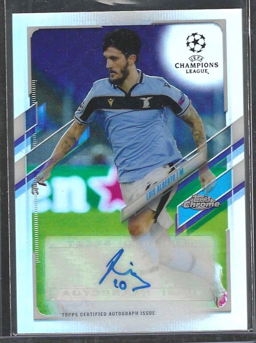 LUIS ALBERTO 2020-21 TOPPS CHROME UEFA SILVER REFRACTOR AUTO #CA-LAL