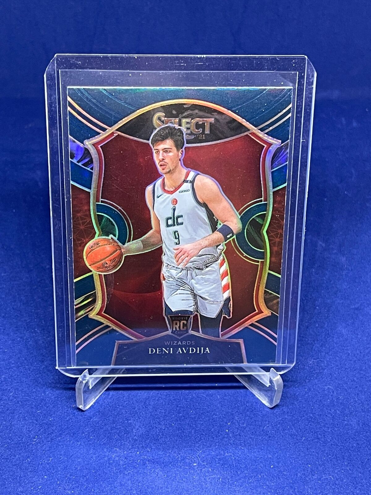 DENI AVDIJA 2020-21 PANINI SELECT CONCOURSE BLUE SILVER PRIZM ROOKIE RC #69