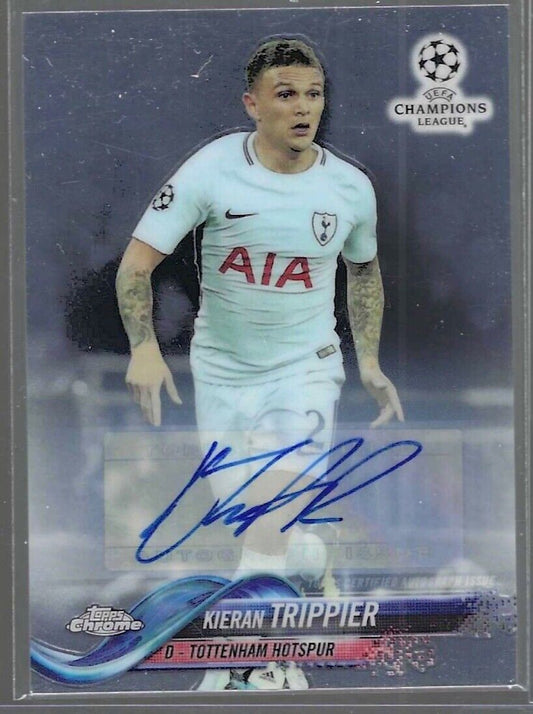 KIERAN TRIPPIER 2017-18 TOPPS CHROME UEFA CHAMPIONS LEAGUE AUTO #20