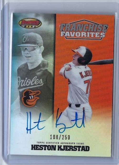 HESTON KJERSTAD 2020 BOWMAN'S BEST FRANCHISE FAVORITES REFRACTOR AUTO #D 108/250