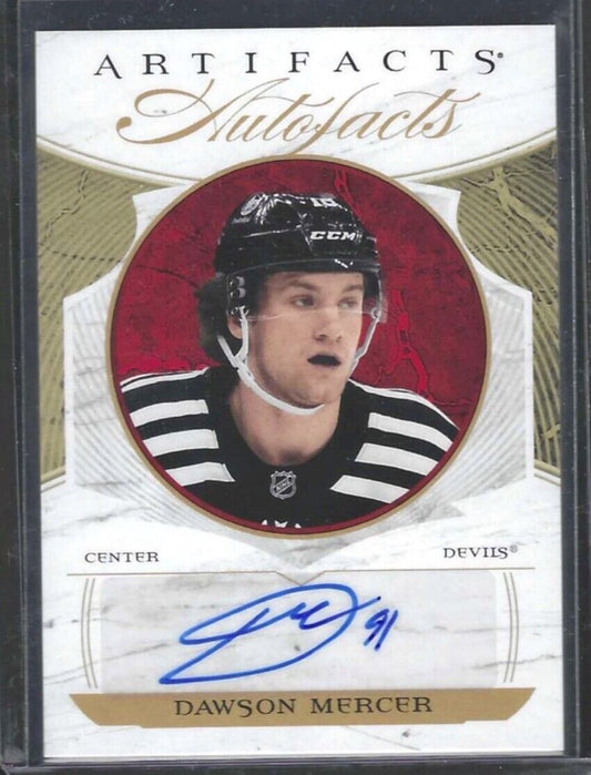 DAWSON MERCER 2022-23 UPPER DECK ARTIFACTS AUTOFACTS AUTO RC #AF-DM