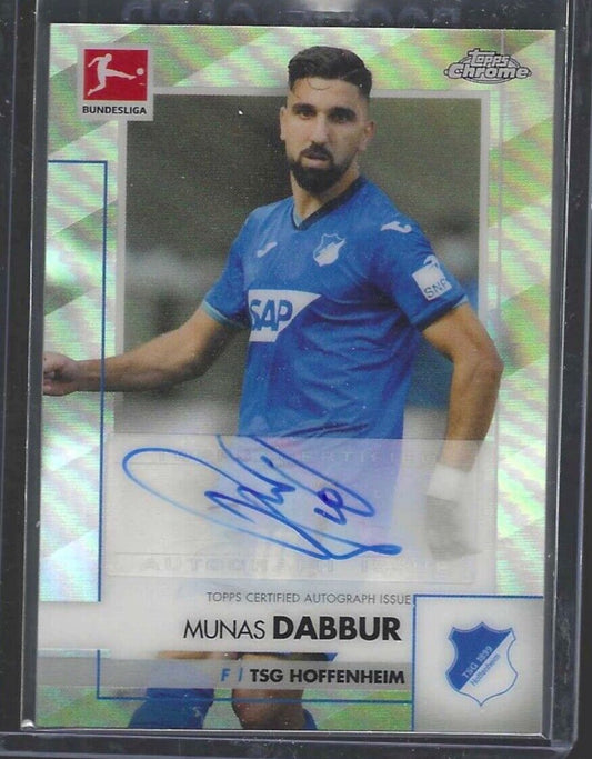 MUNAS DABBUR 2020-21 TOPPS CHROME BUNDESLIGA SILVER REFRACTOR AUTO #BCA-MDA