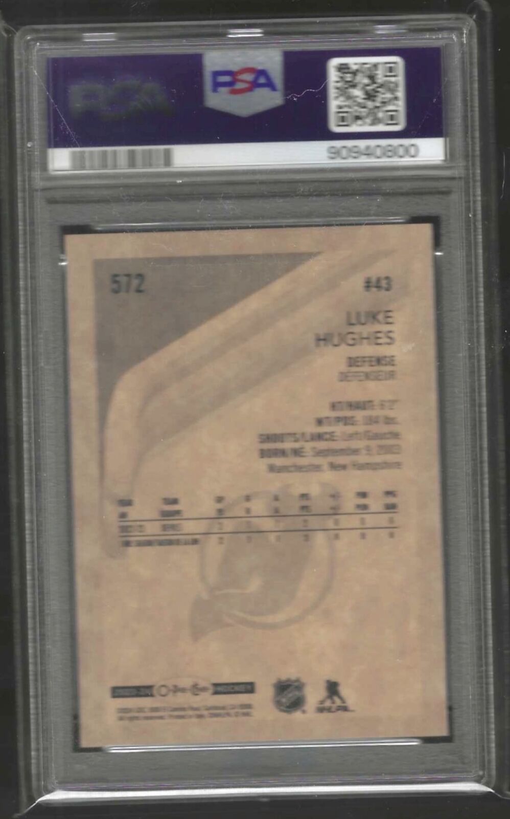 LUKE HUGHES 2023 UPPER DECK O-PEE-CHEE RETRO ROOKIE RC #572 PSA 10 GEM MINT