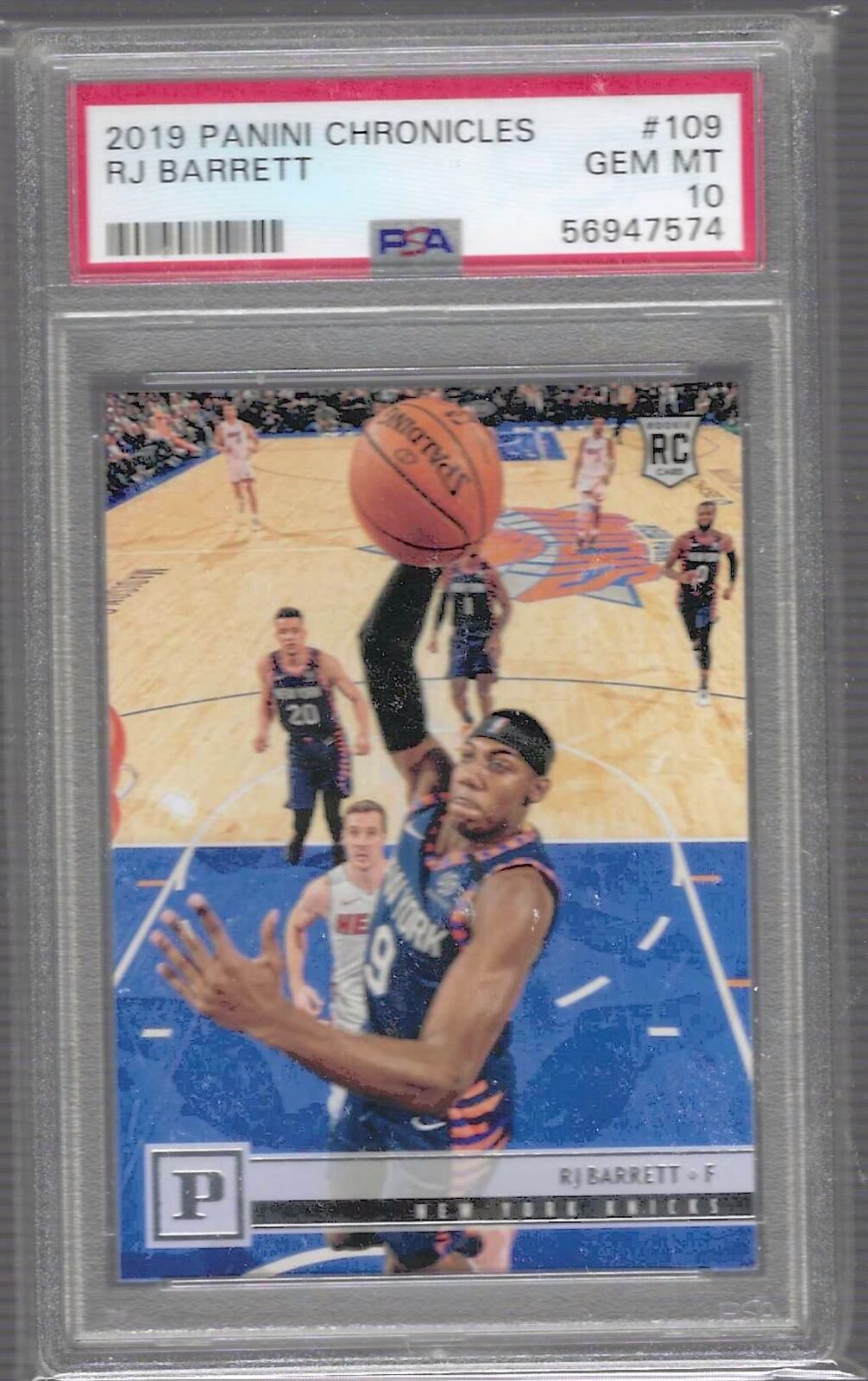 RJ BARRETT 2019 PANINI CHRONICLES RC PSA 10 GEM MINT
