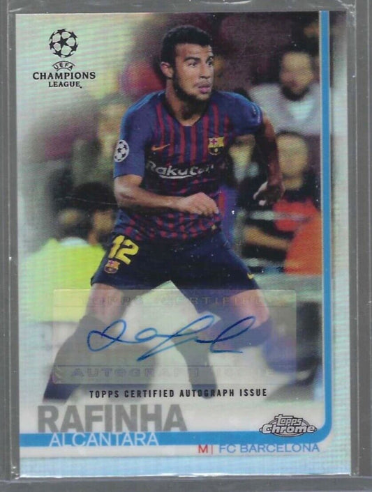 RAFINHA ALCANTARA 2018-19 TOPPS CHROME UEFA SILVER REFRACTOR AUTO #47