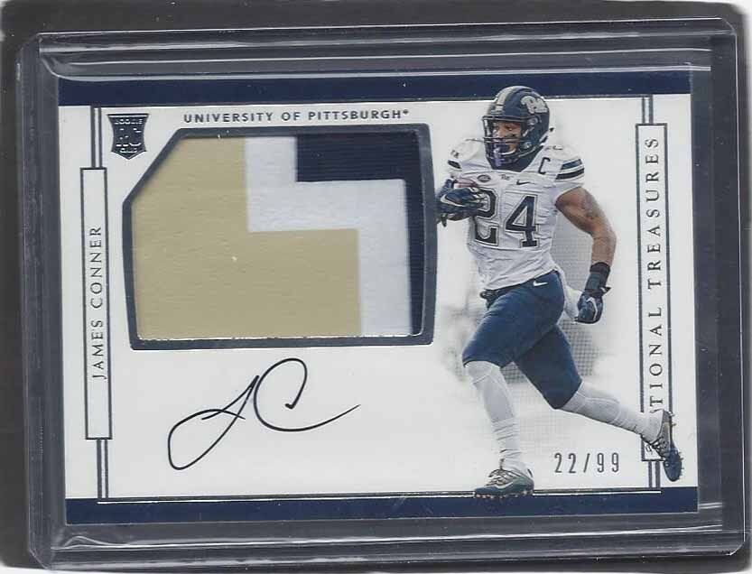 JAMES CONNER 2017 PANINI NATIONAL TREASURES 3 COLOR RPA PATCH AUTO RC #D 22/99