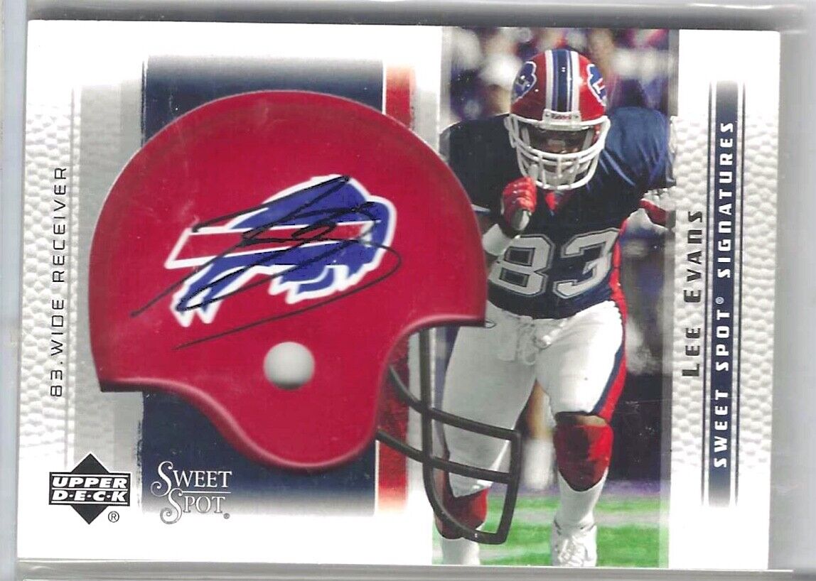 LEE EVANS 2005 UPPER DECK SWEET SPOT HELMET SIGNATURES AUTO #SS-LE