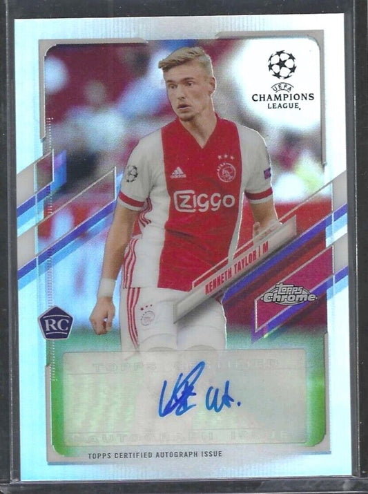 KENNETH TAYLOR 2020-21 TOPPS CHROME UEFA SILVER REFRACTOR ROOKIE AUTO RC #CA-KT