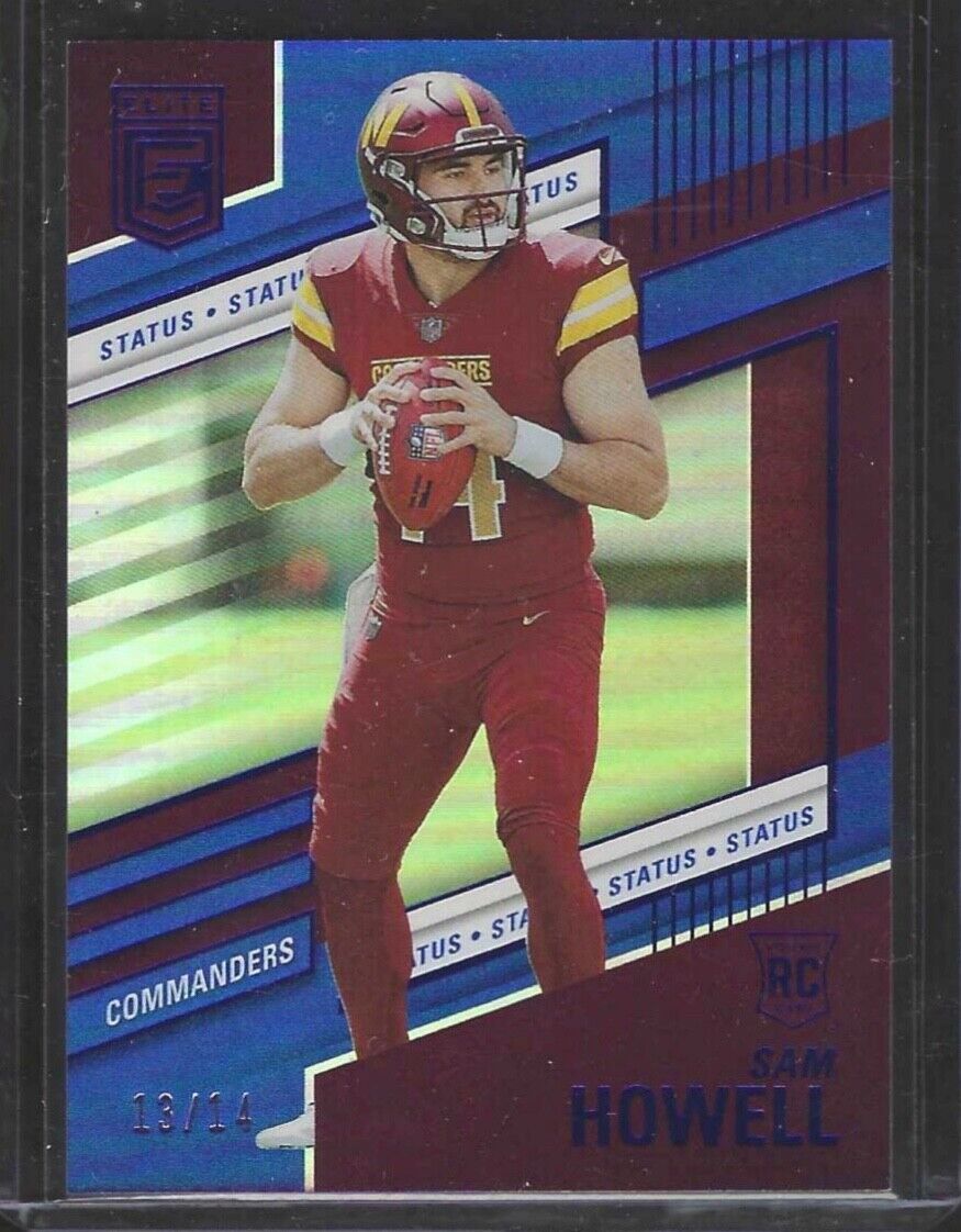 SAM HOWELL 2022 PANINI DONRUSS ELITE BLUE FOIL STATUS ROOKIE RC #D 13/14