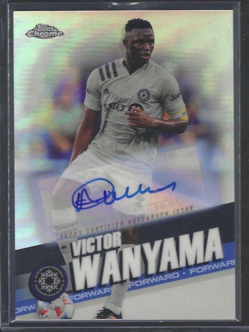VICTOR WANYAMA 2021-22 TOPPS CHROME MLS SILVER REFRACTOR AUTO #113