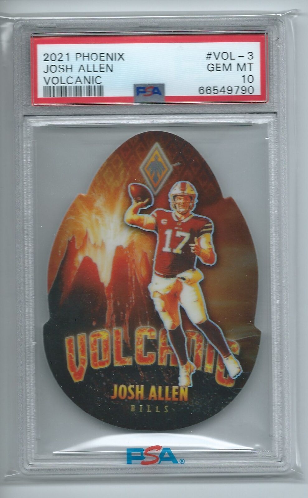JOSH ALLEN 2021 PANINI PHOENIX VOLCANIC DIE CUT PRIZM SSP #3 PSA 10 GEM POP 4