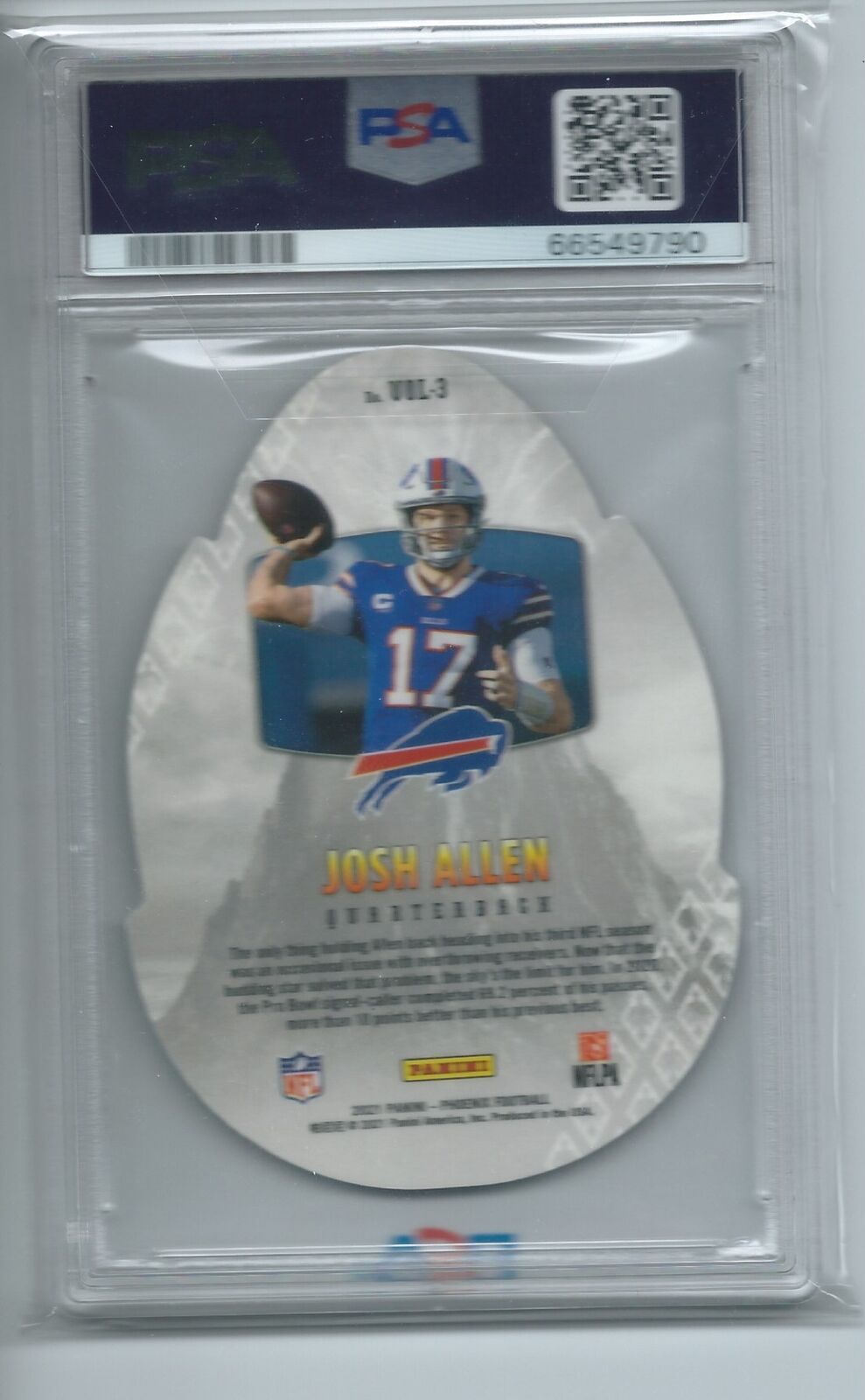 JOSH ALLEN 2021 PANINI PHOENIX VOLCANIC DIE CUT PRIZM SSP #3 PSA 10 GEM POP 4