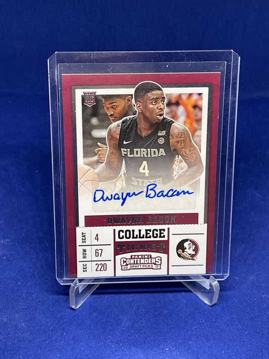 DWAYNE BACON 2017-18 PANINI CONTENDERS DRAFT PICKS COLLEGE TICKET AUTO RC