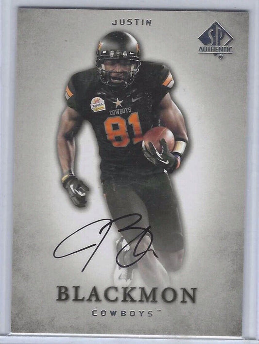 JUSTIN BLACKMON 2012 UPPER DECK SP AUTHENTIC ROOKIE ON CARD SP AUTO RC #81