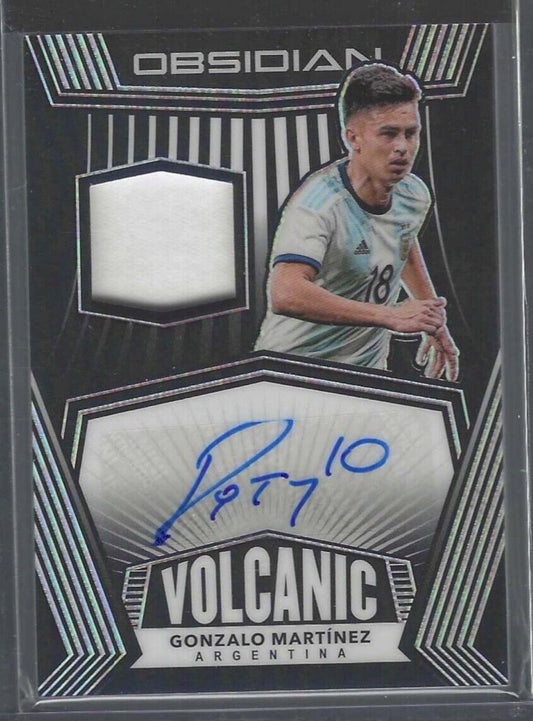 GONZALO MARTINEZ 2020-21 PANINI OBSIDIAN VOLCANIC SILVER PATCH AUTO #D 060/105