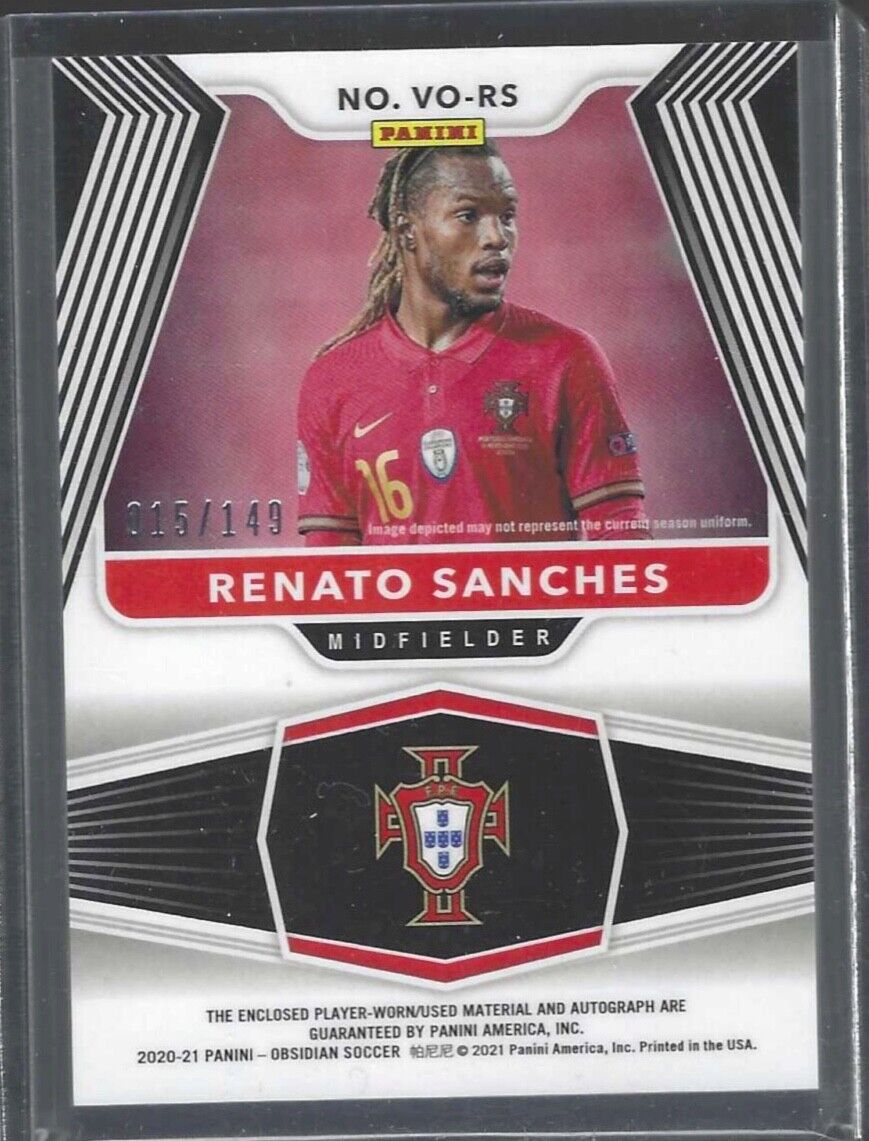 RENATO SANCHES 2020-21 PANINI OBSIDIAN VOLCANIC PATCH AUTO #D /149