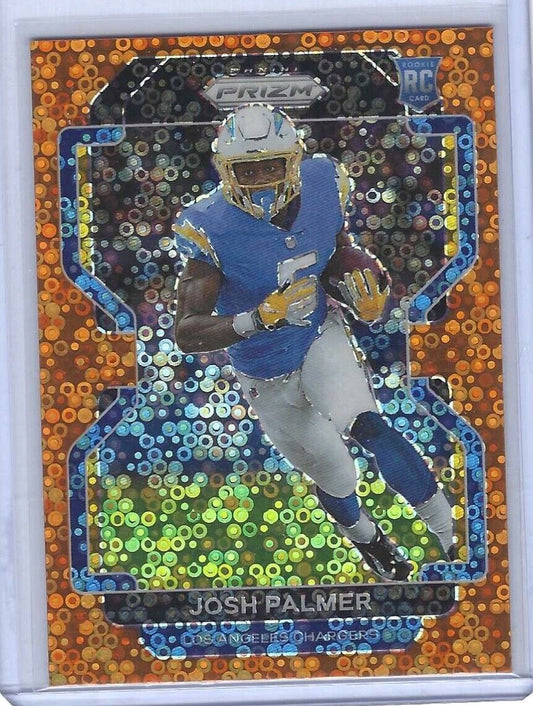JOSH PALMER 2021 PANINI PRIZM ORANGE DISCO PRIZM ROOKIE RC #359