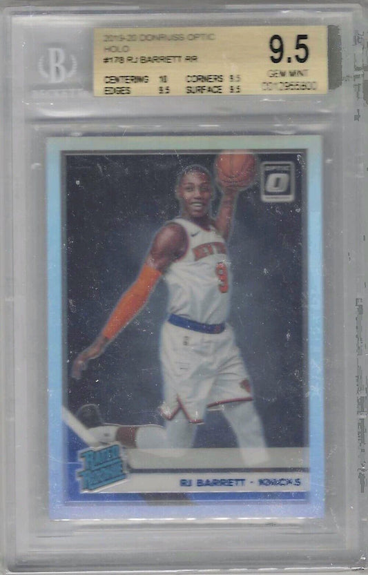 RJ BARRETT 2019 PANINI DONRUSS OPTIC SILVER HOLO RC RC BGS 9.5 GEM MINT
