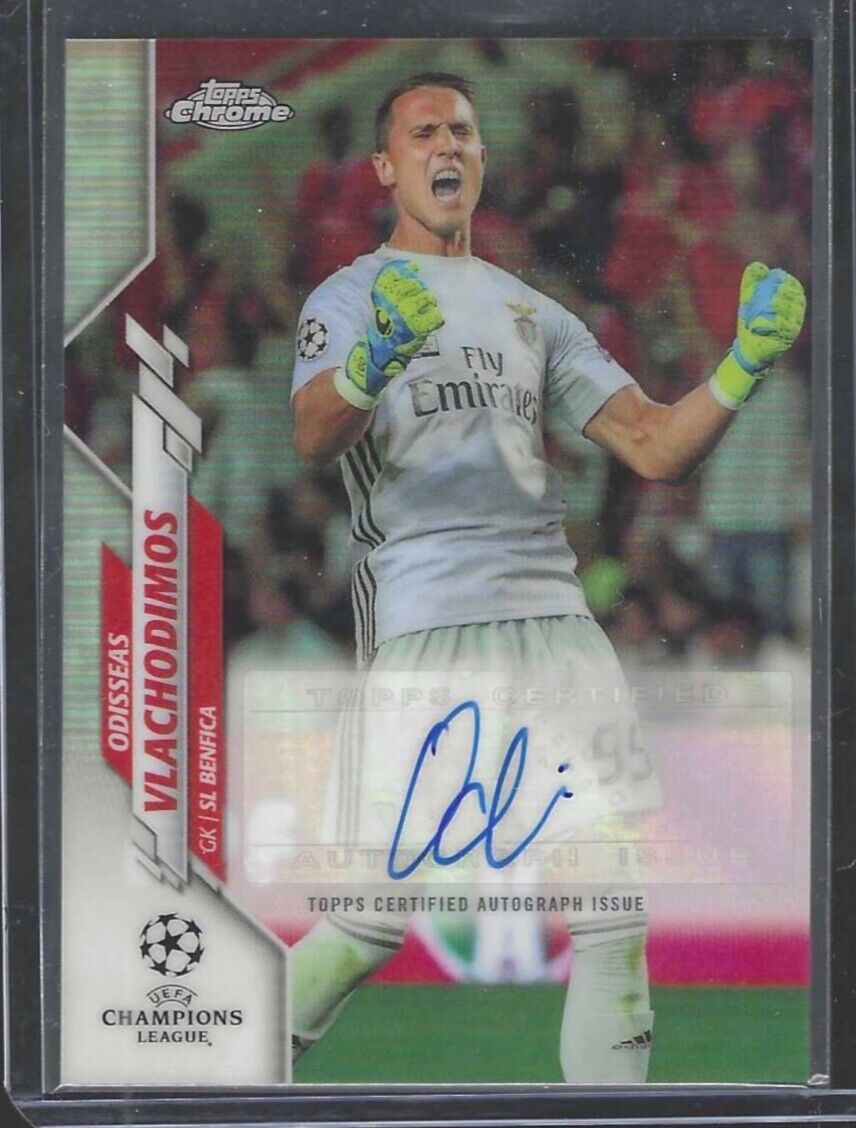 ODISSEAS VLACHODIMOS 2019-20 TOPPS CHROME UEFA SILVER REFRACTOR AUTO #CA-OV