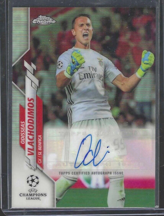 ODISSEAS VLACHODIMOS 2019-20 TOPPS CHROME UEFA SILVER REFRACTOR AUTO #CA-OV