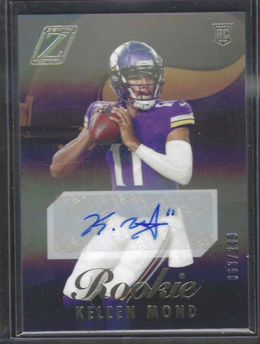 KELLEN MOND 2021 PANINI ZENITH GOLD FOIL ROOKIE AUTO RC #D 063/249