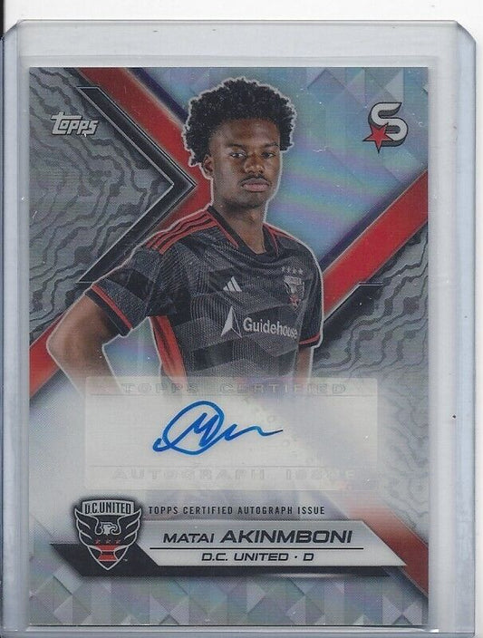 MATAI AKIMNBONI 2024 TOPPS MLS SUPERSTARS REFRACTOR AUTO #SA-MA