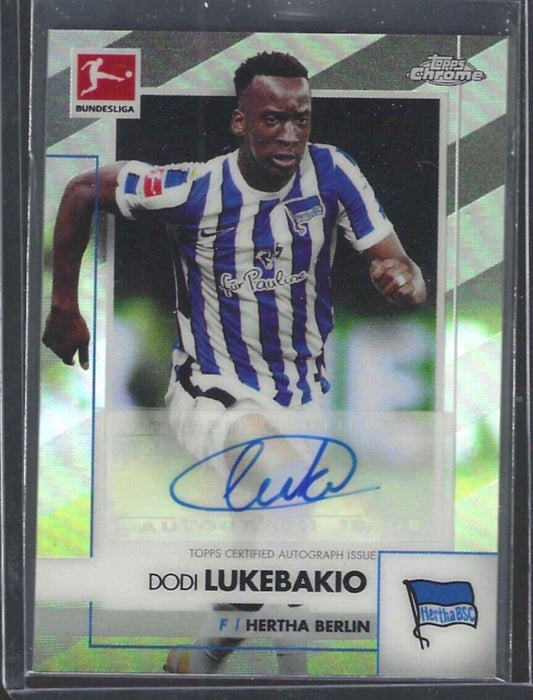 DODI LUKEBAKIO 2020-21 TOPPS CHROME BUNDESLIGA SILVER REFRACTOR AUTO #BCA-DLU