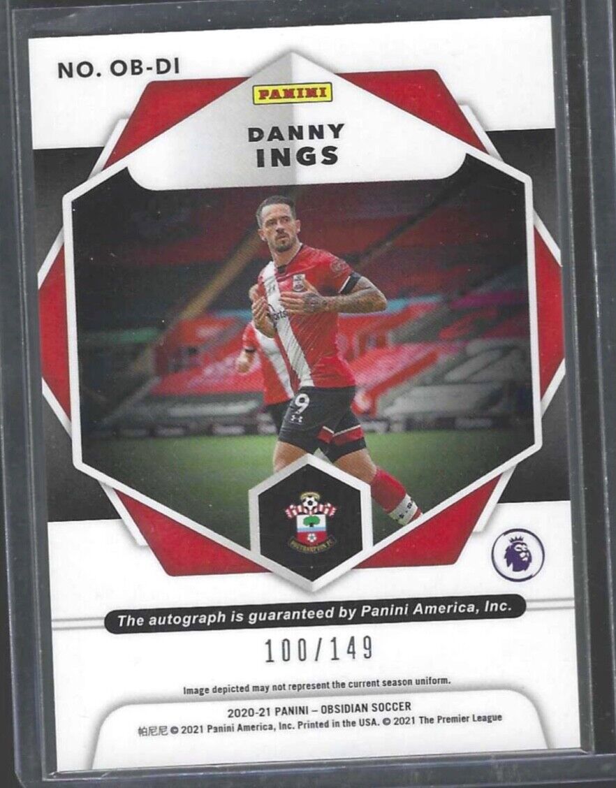 DANNY INGS 2020-21 PANINI OBSIDIAN SILVER ETCH AUTO #D 100/149
