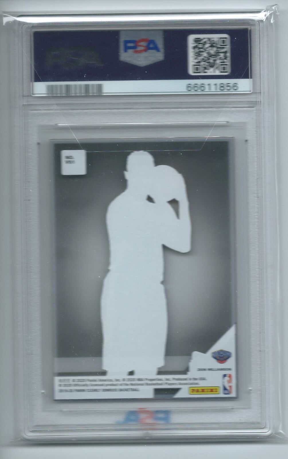 ZION WILLIAMSON 2019-20 DONRUSS CLEARLY RATED ROOKIE SP VARIATION RC #V51 PSA 10