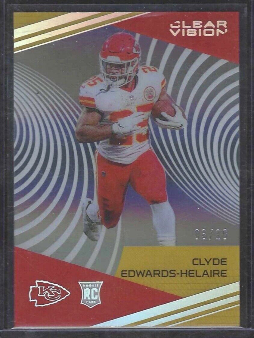 CLYDE EDWARDS HELAIRE 2020 PANINI CHRONICLES CLEAR VISION ACETATE RC #D 03/10