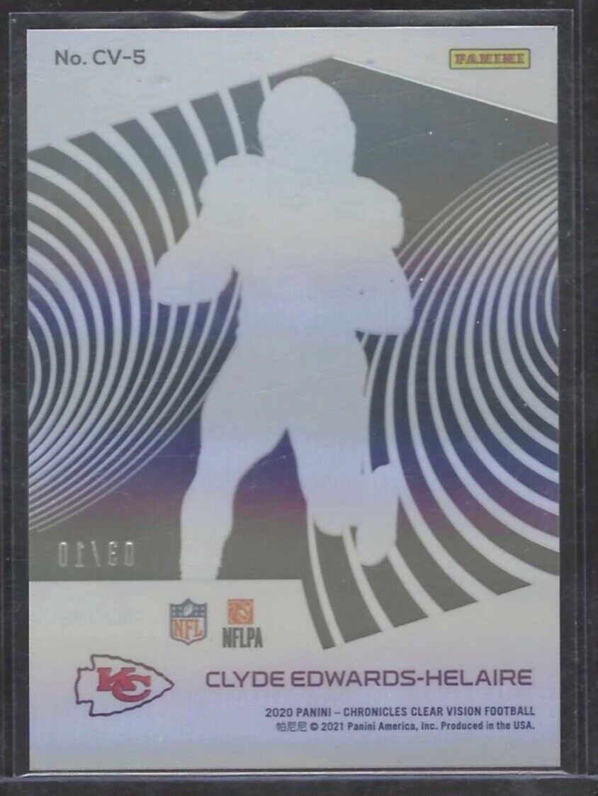 CLYDE EDWARDS HELAIRE 2020 PANINI CHRONICLES CLEAR VISION ACETATE RC #D 03/10