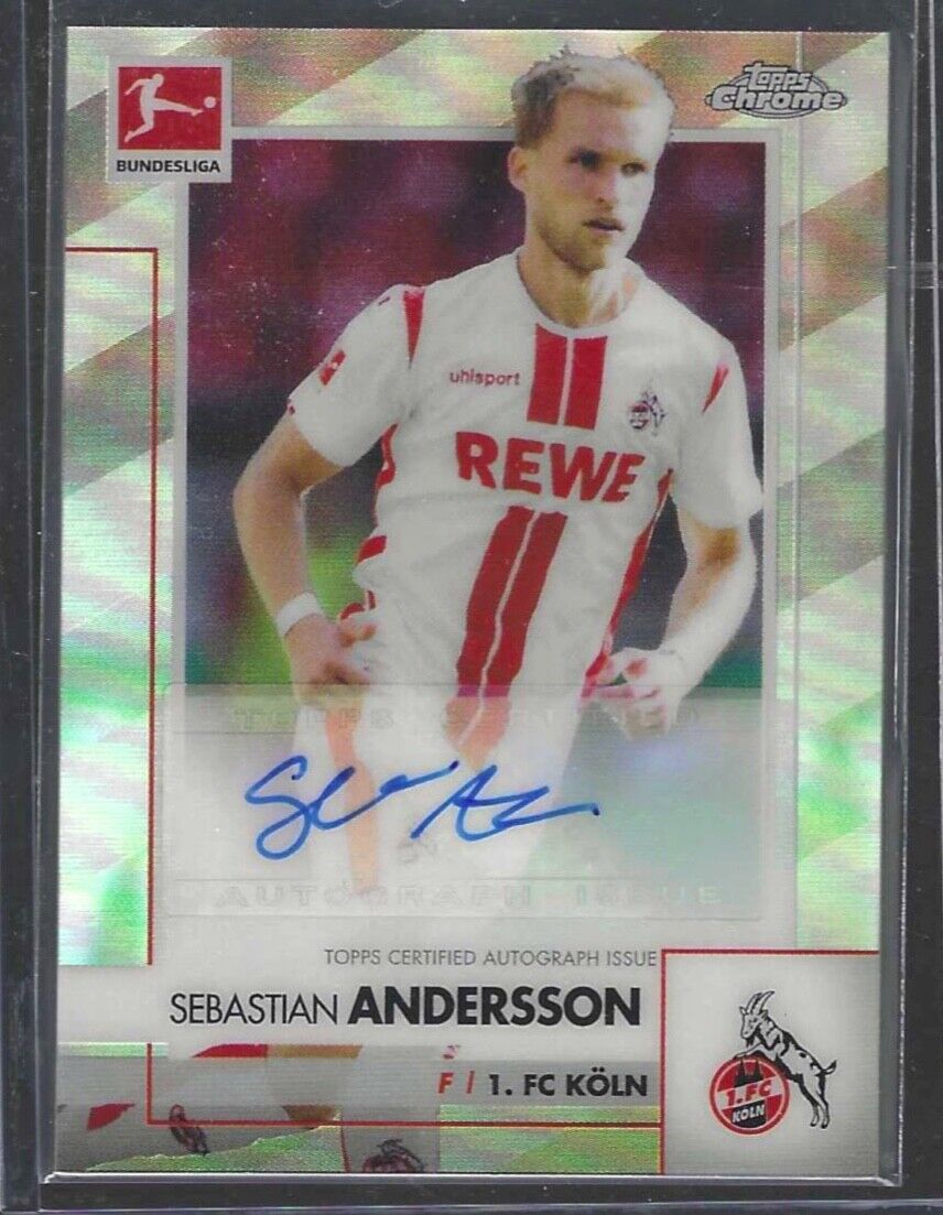 SEBASTIAN ANDERSSON 2020-21 TOPPS CHROME BUNDESLIGA REFRACTOR AUTO #BCA-SAN