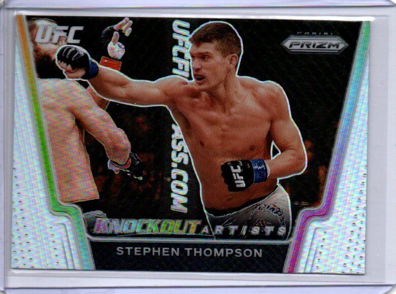 STEPHEN THOMPSON 2021 PANINI PRIZM UFC KNOCKOUT ARTISTS SILVER PRIZM #20