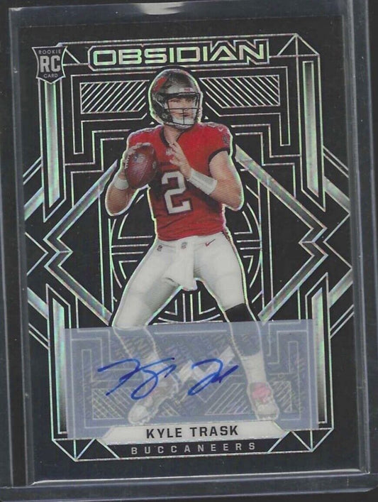 KYLE TRASK 2021 PANINI OBSIDIAN SILVER ETCH ROOKIE AUTO RC #D 037/150