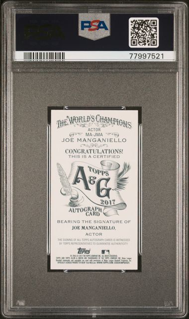 JOE MANGANIELLO 2017 TOPPS ALLEN AND GINTER MINI RED INK AUTO /10 PSA 10 POP 1/1
