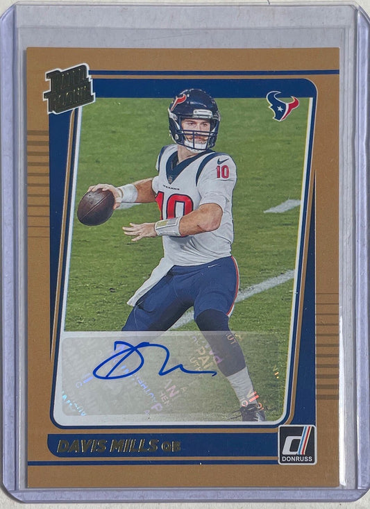 DAVIS MILLS 2021 PANINI DONRUSS RATED ROOKIE BRONZE AUTO ROOKIE RC #273