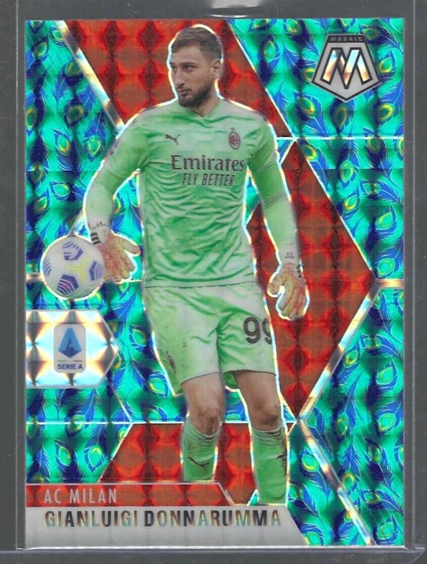 GIANLUIGI DONNARUMMA 2020-21 PANINI MOSAIC SERIE A PEACOCK PRIZM SSP #3